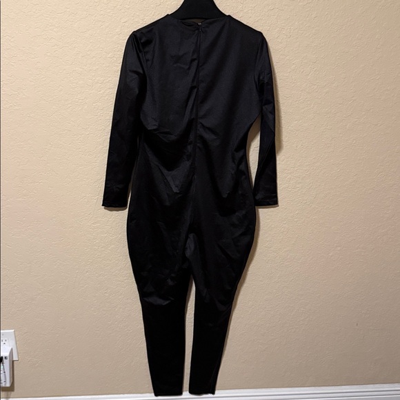 SKIMS nwt plus size 2x Black Long Sleeve Bodycon Jumpsuit Sculpting Slimming - Picture 4 of 4